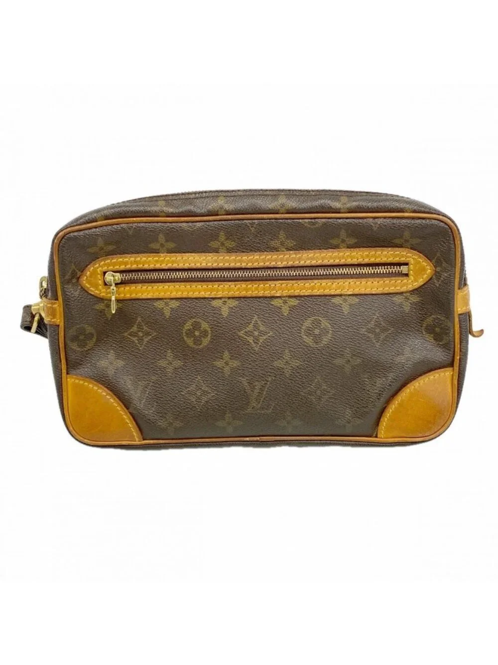 Louis Vuitton Clutch Monogram Marly Dragonne GM Brown